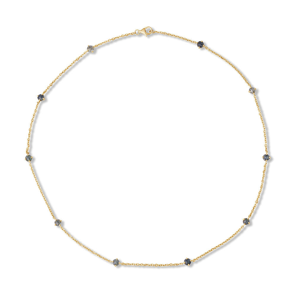 14K Yellow Gold Montana Sapphire Neckpiece