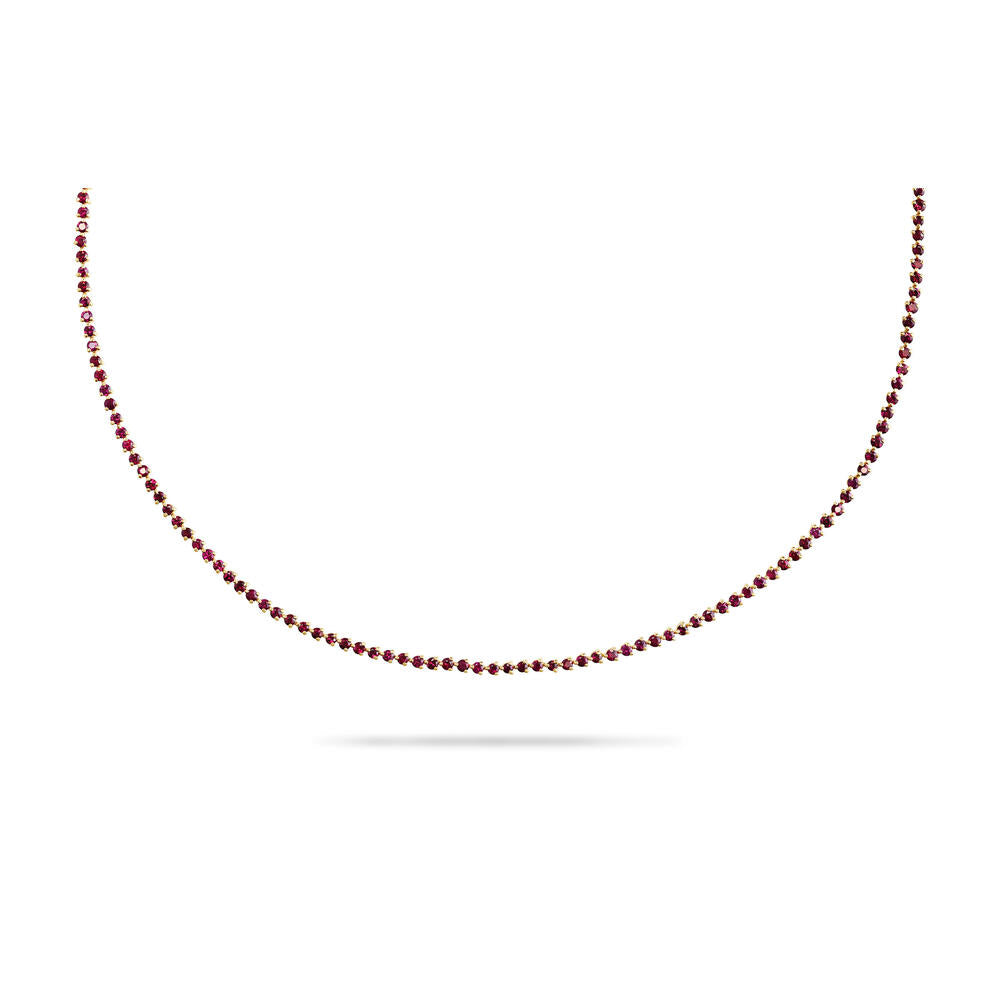 14K Yellow Gold Ruby Neckpiece