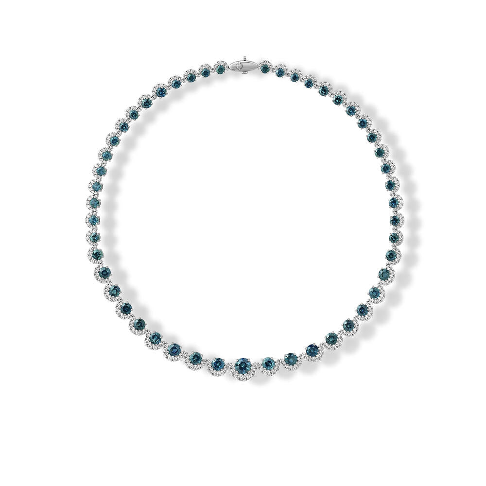 Platinum Montana Sapphire/Diamond Neckpiece
