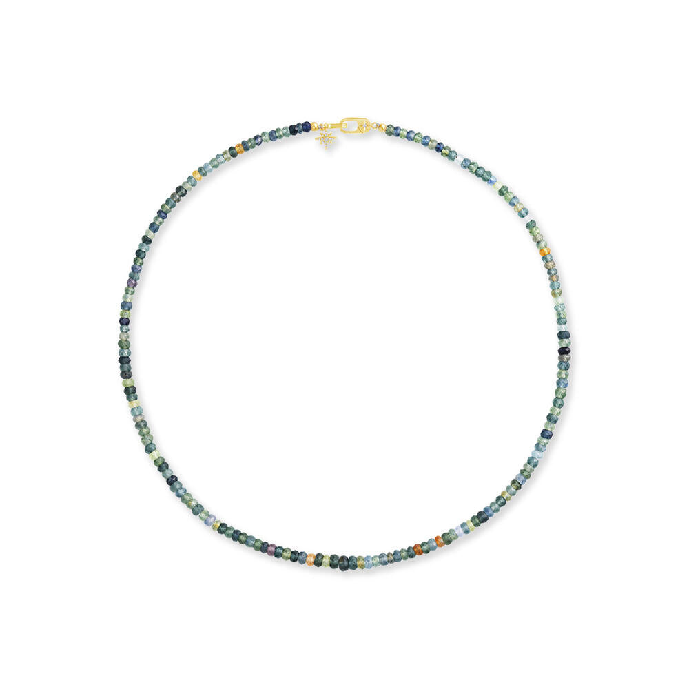 14K Yellow Gold Rock Creek Montana Sapphire/Diamond Neckpiece