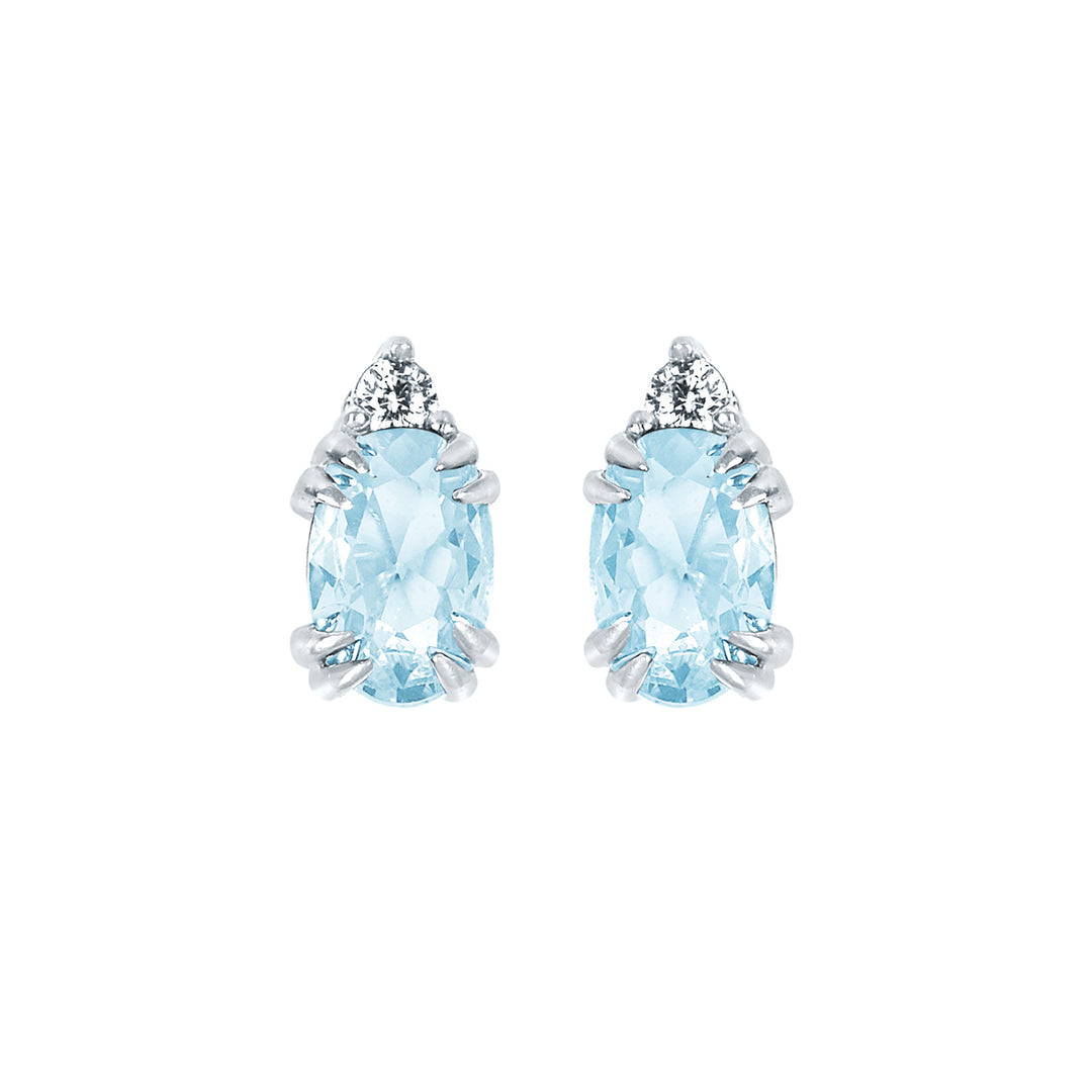10KT.04CT(2)DIA 6X4OV SIMULATED AQUA EARS