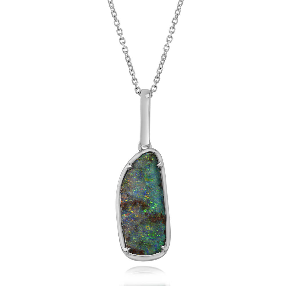 Sterling Silver Australian Boulder Opal Pendant