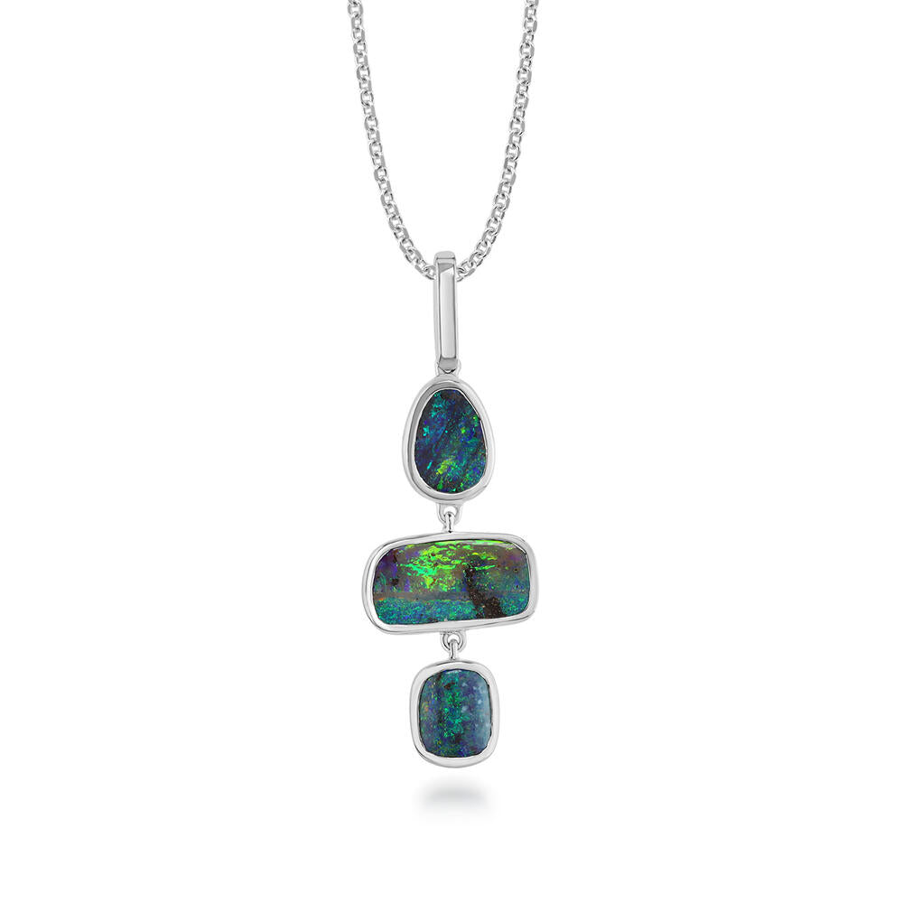Sterling Silver Australian Boulder Opal Pendant