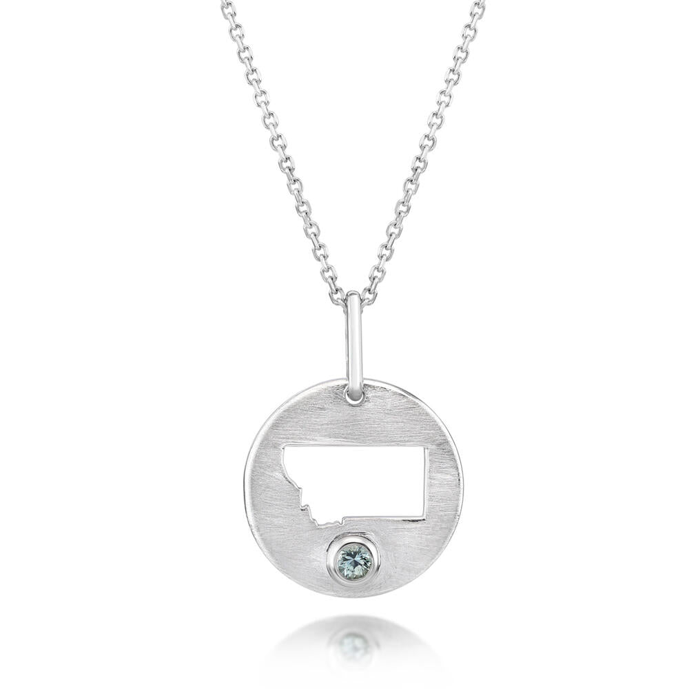 Sterling Silver Montana Sapphire Montana Pendant