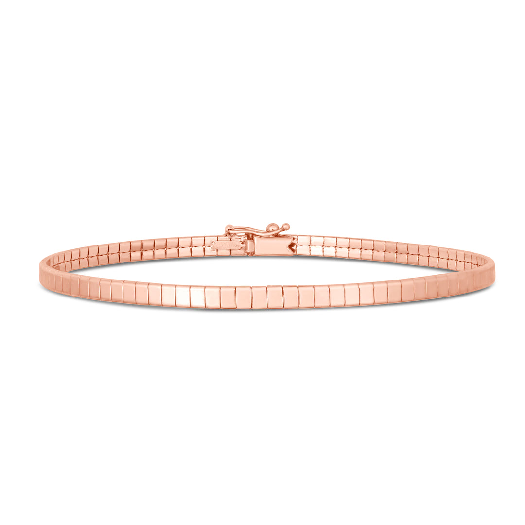 14K Brick Omega Bracelet