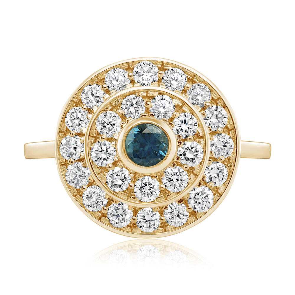 14K Yellow Gold Montana Sapphire Ring