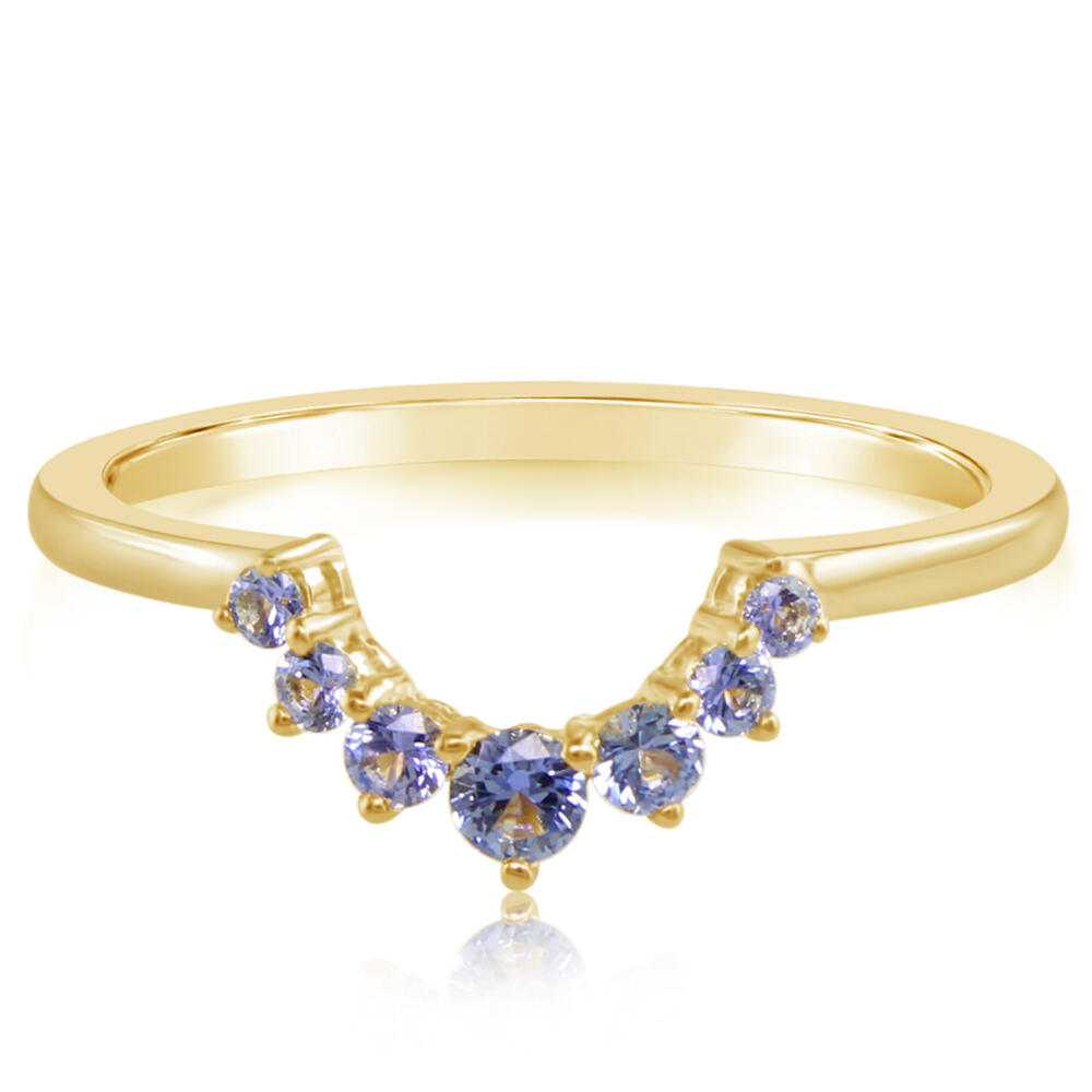 14K Yellow Gold Yogo Sapphire Ring