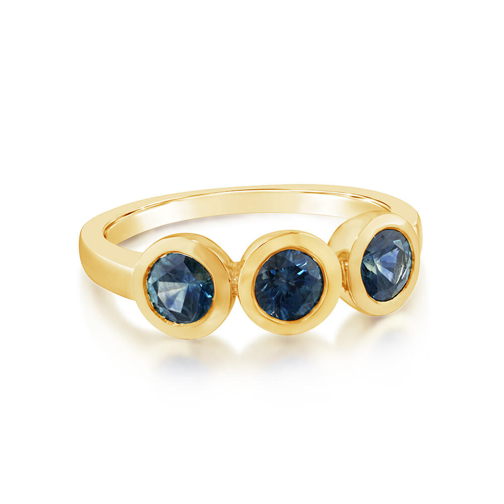 14K Yellow Gold Montana Sapphire Ring