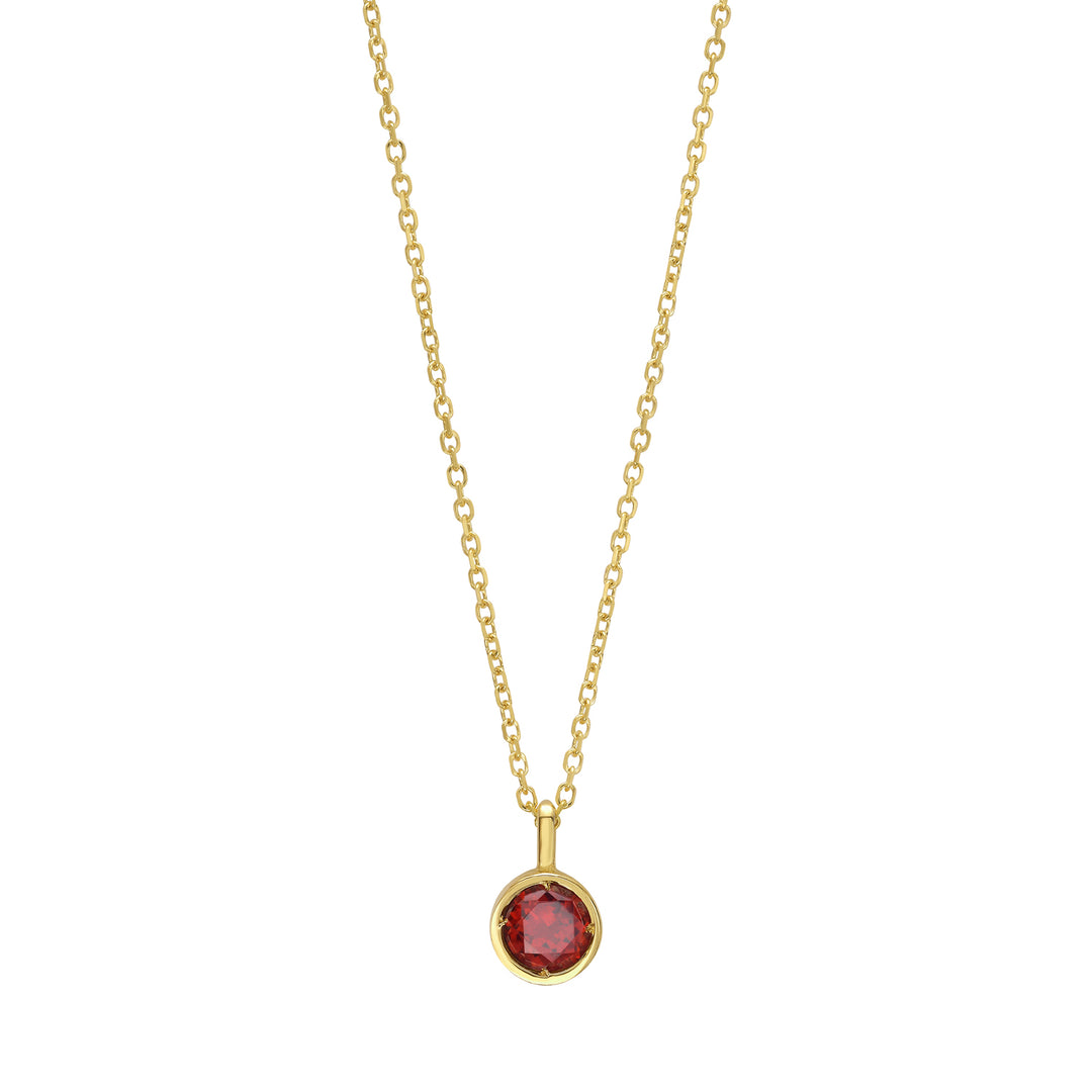 14K Garnet Birthstone Pendant