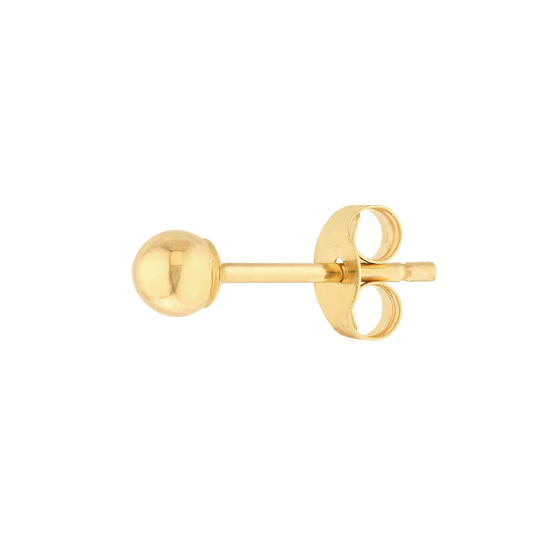 3mm Polished Ball Stud Earrings