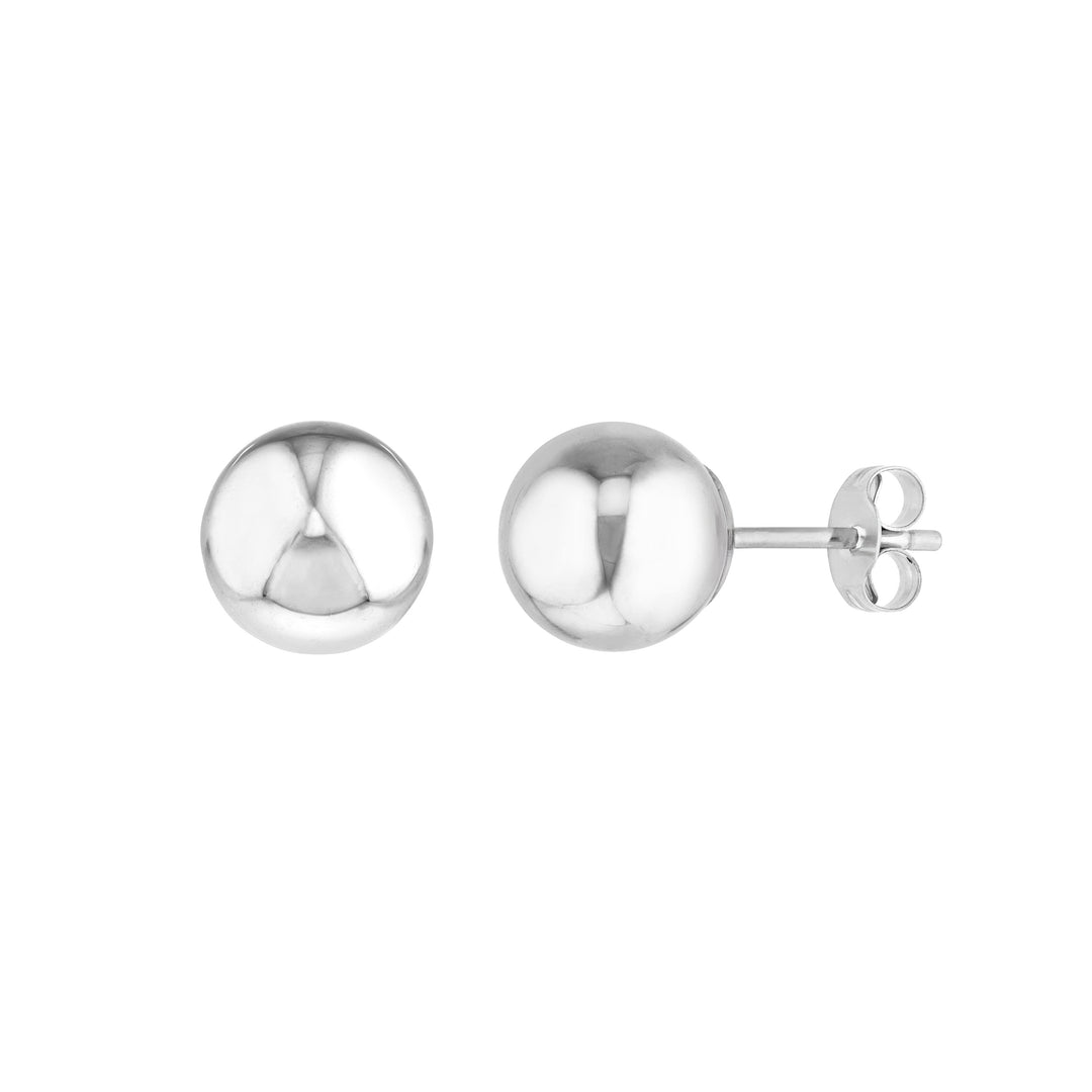 7mm Polished Ball Stud Earrings