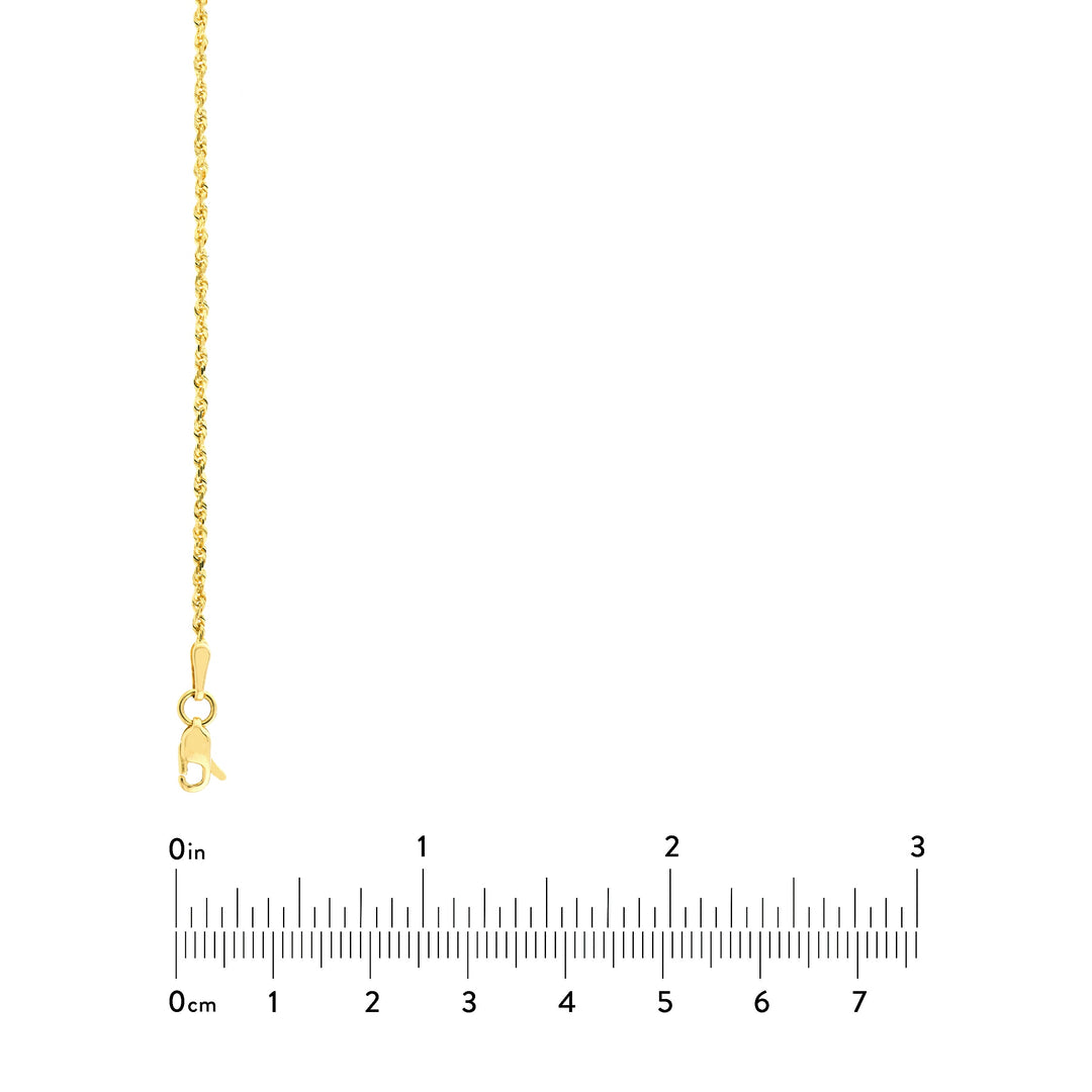 1.56mm D/C Rope Chain with Lobster Lock