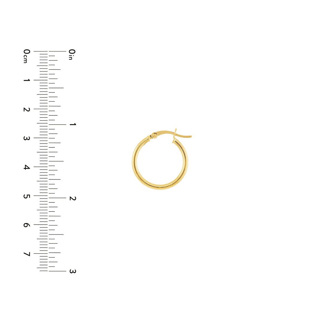2mm x 20mm Polished Hoop Earrings