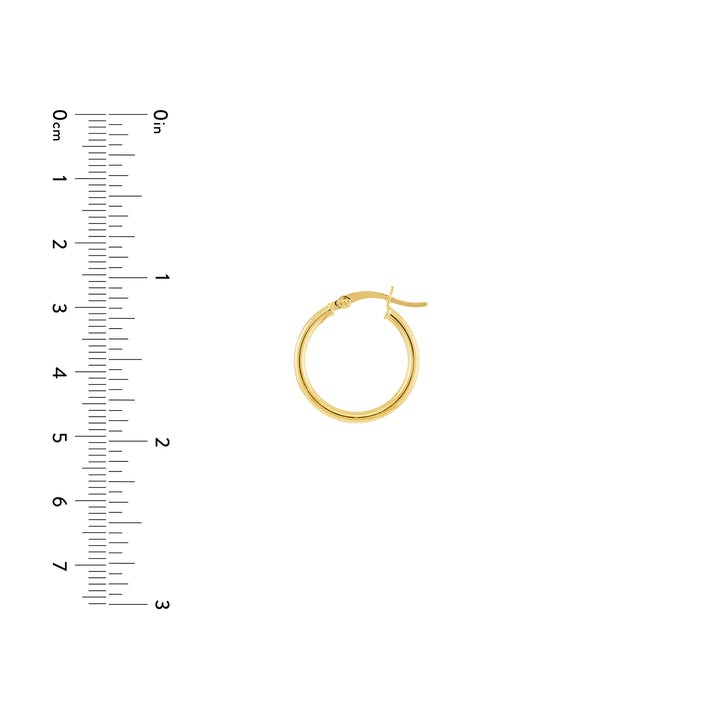 2mm x 20mm Polished Hoop Earrings