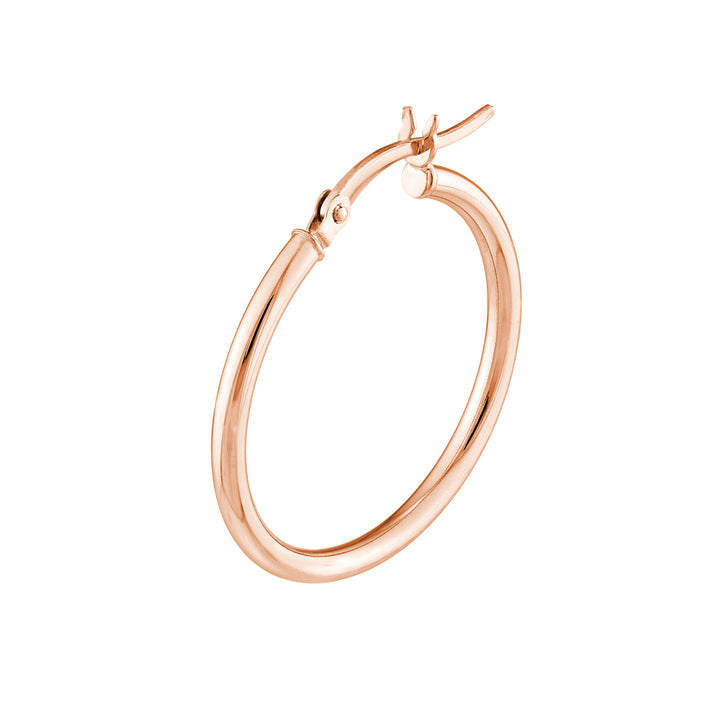 2mm x 25mm Polished Hoop Earrings