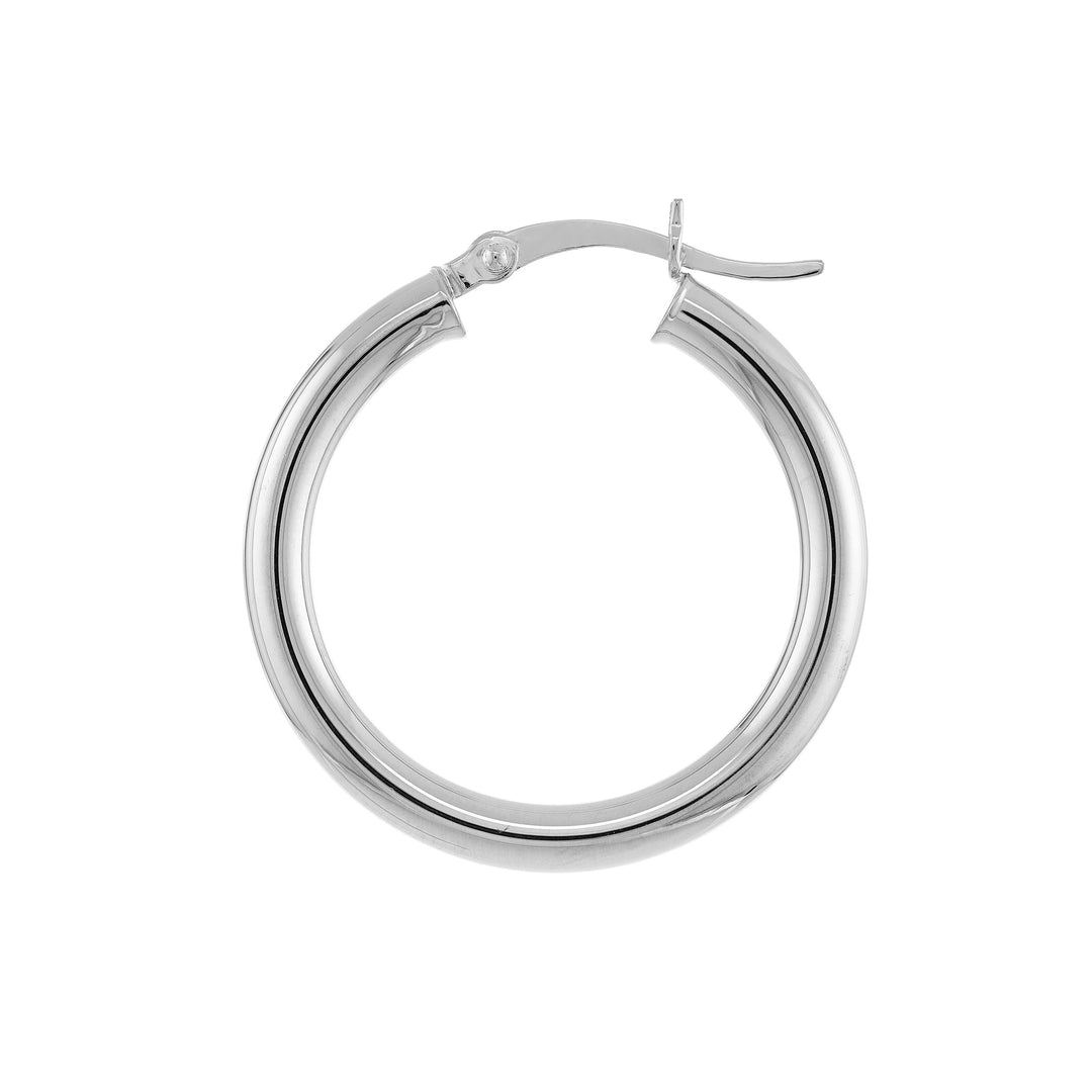 3mm x 25mm Polished Hoop Earrings