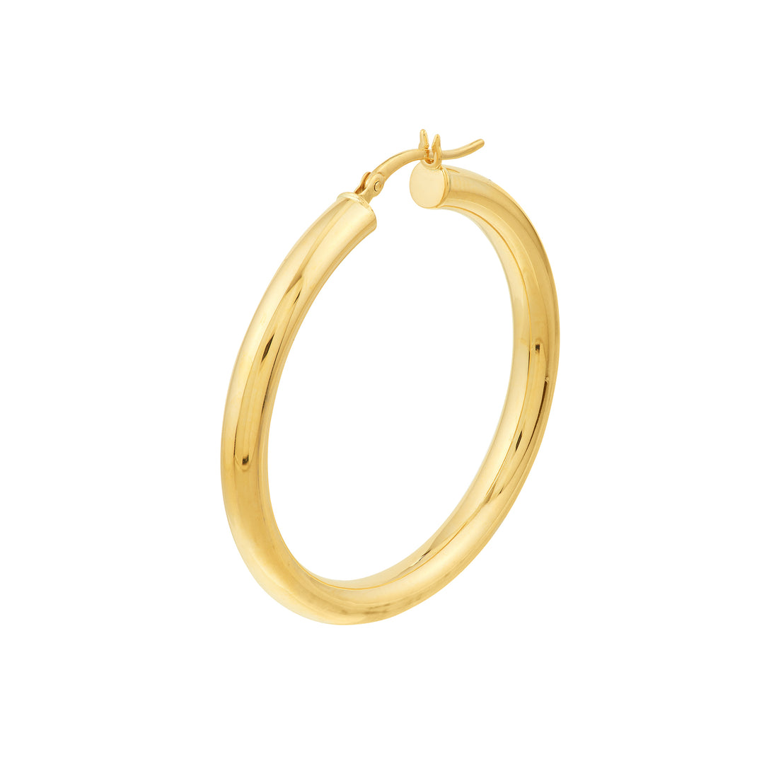 40mm x 4mm Polished Hoop Earrings