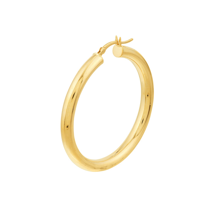 40mm x 4mm Polished Hoop Earrings