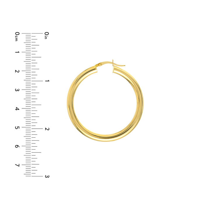 40mm x 4mm Polished Hoop Earrings