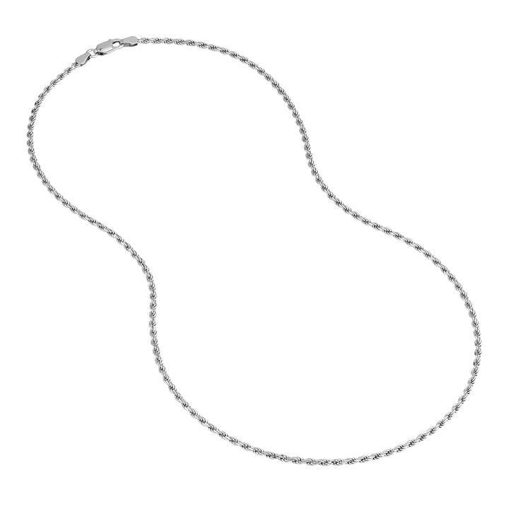 Sterling Silver 2.2mm D/C Rope Chain