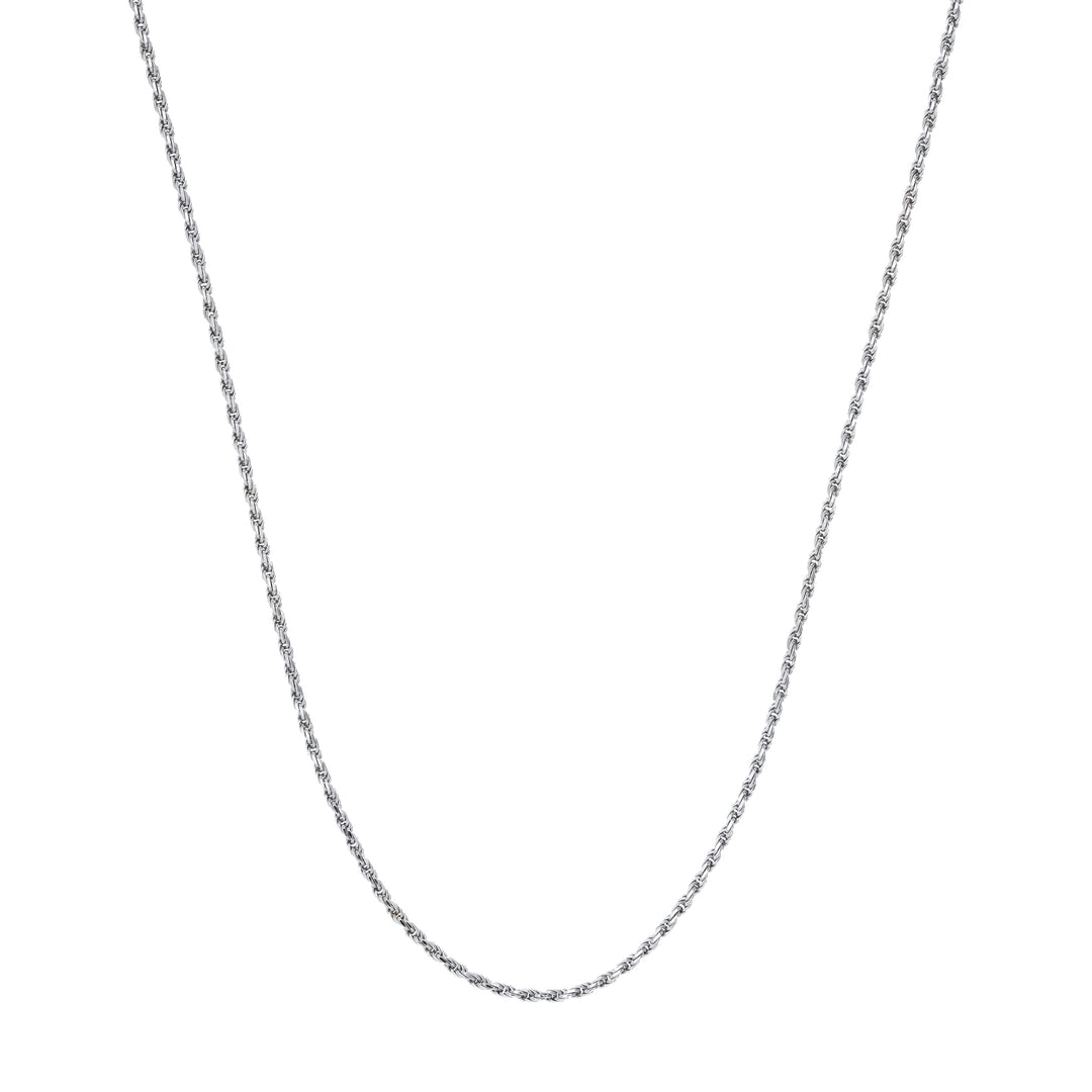 Sterling Silver 2.7mm D/C Rope Chain with Lobster Lock