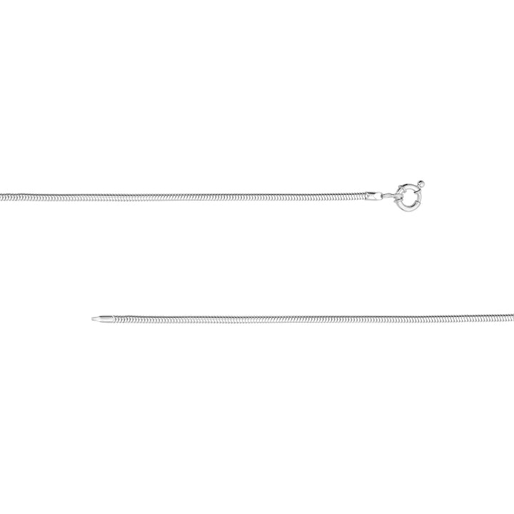 Sterling Silver 3mm Snake Chain Bracelet with Spring Ring