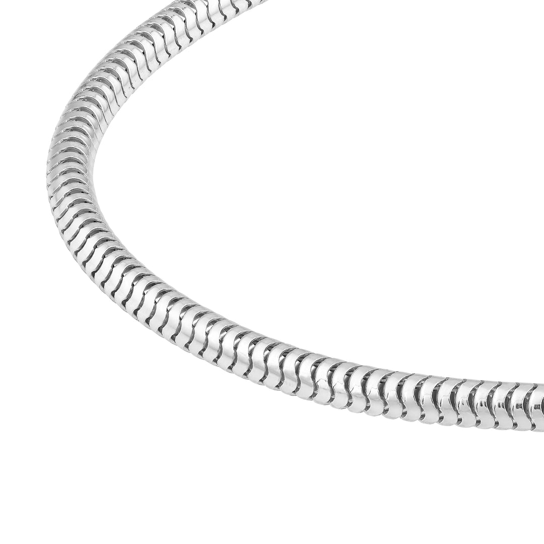 Sterling Silver 3mm Snake Chain Bracelet with Spring Ring