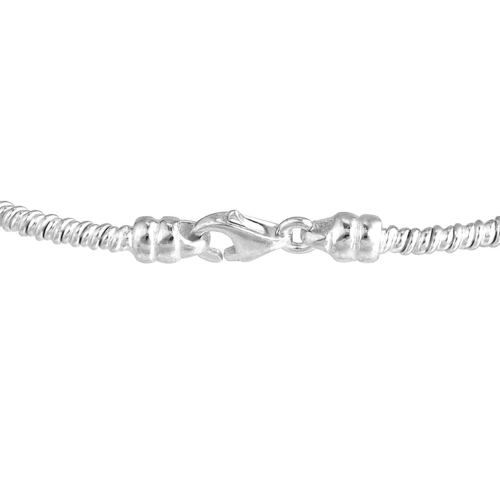 Sterling Silver Sideways CZ Cross Bracelet