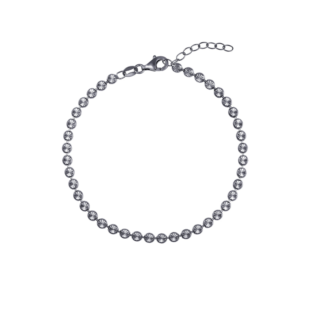 SS 3.5mm D/C Bead Adjustable Bracelet