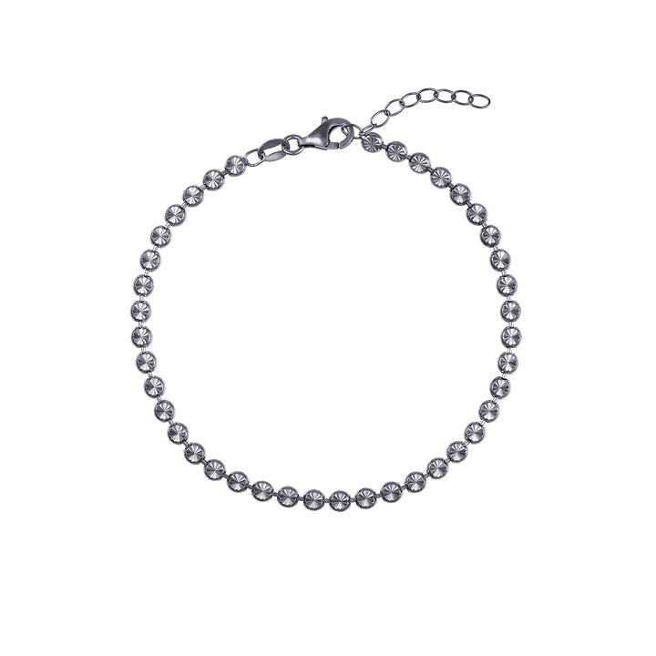 SS 3.5mm D/C Bead Adjustable Bracelet