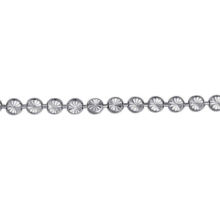SS 3.5mm D/C Bead Adjustable Bracelet