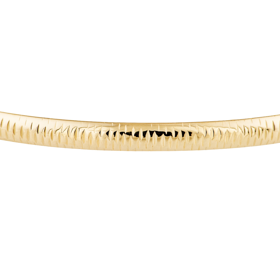 Diamond-Cut Tube Hinged Bangle