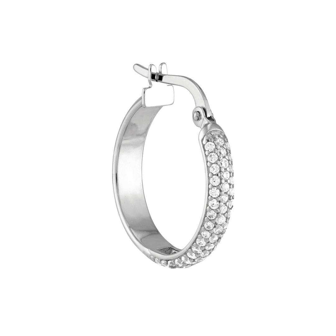 Pavé CZ Hoop Earrings