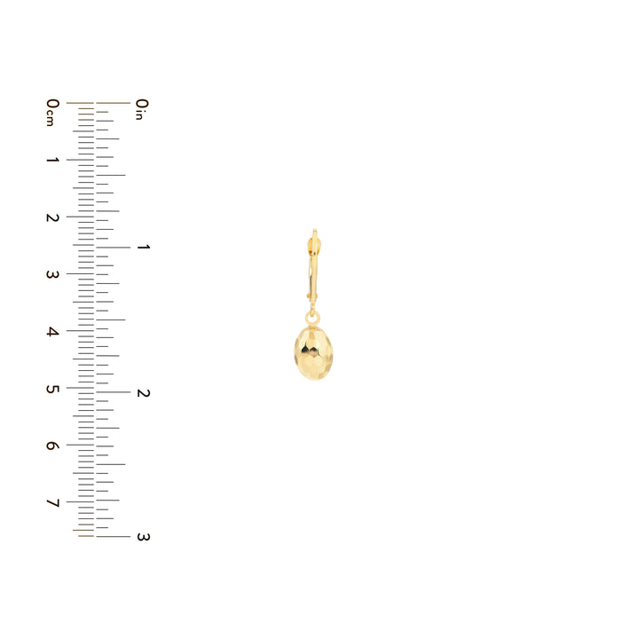 Textured Egg-Shaped Earrings on Leverback