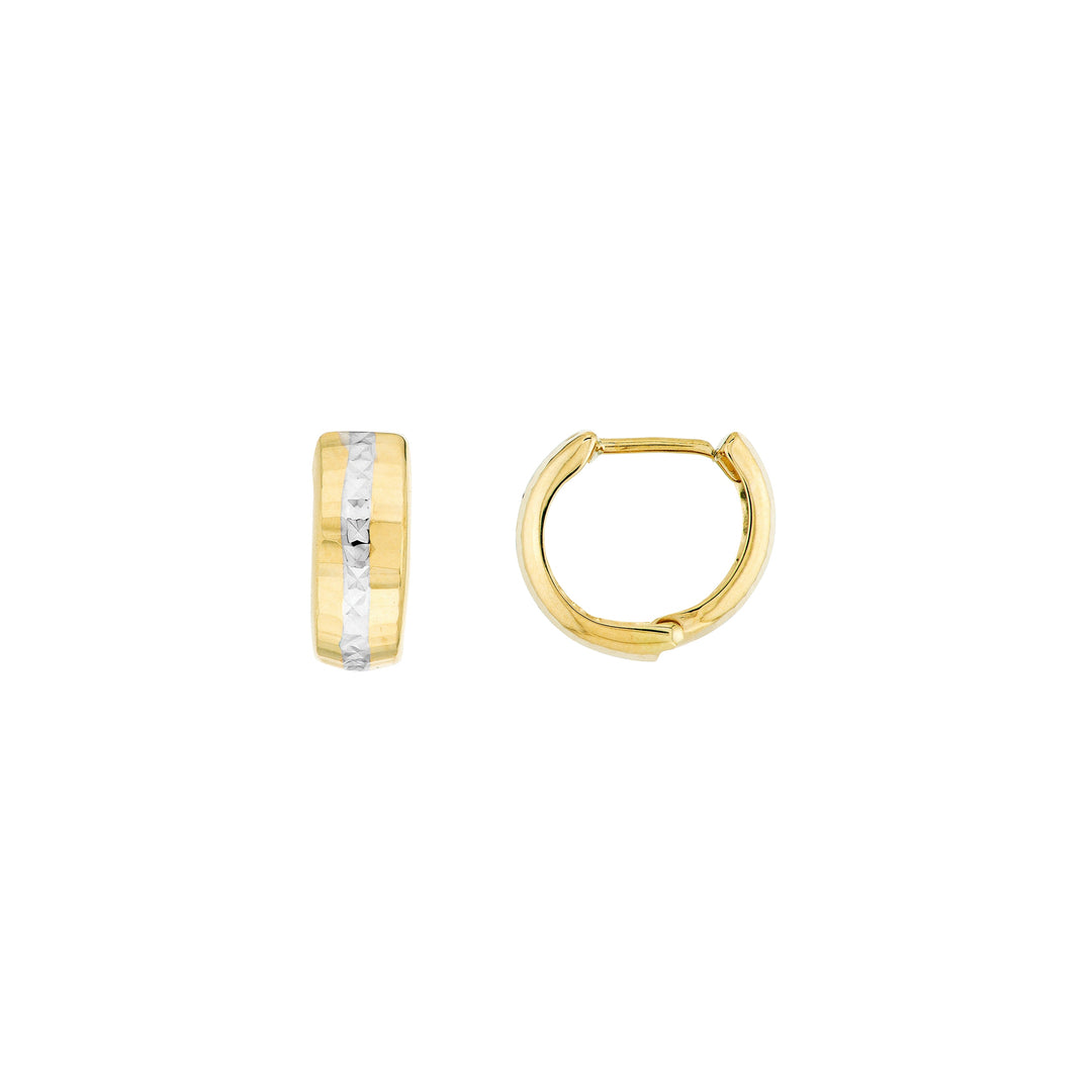 Two Tone DC Hoop Earrings
