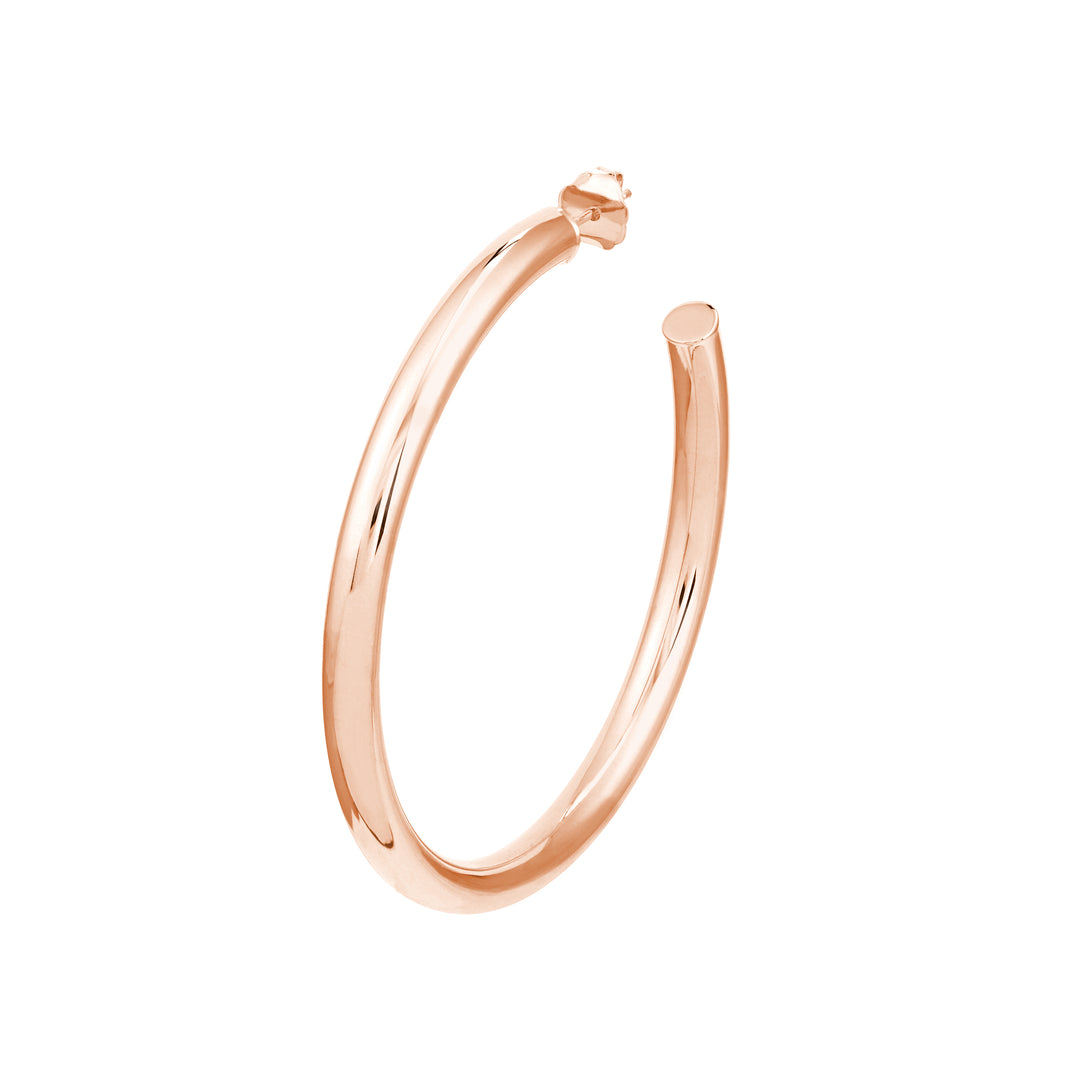 4mm x 50mm Tube Hoop Earrings