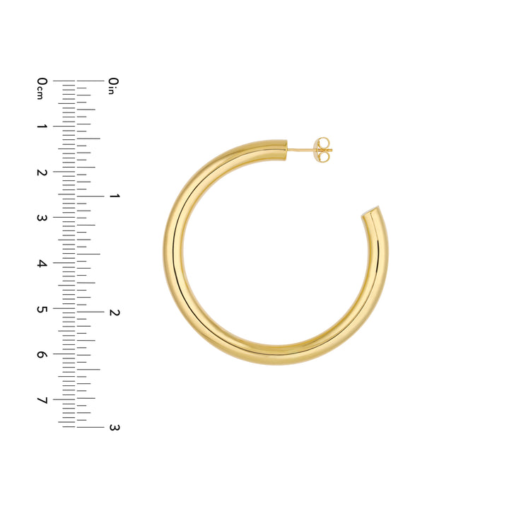 5mm x 50mm Tube Hoop Earrings
