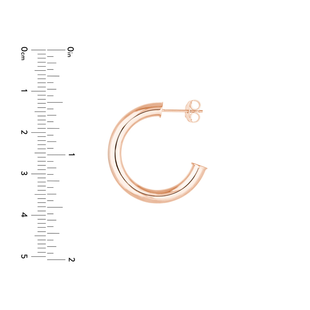 4mm x 25mm Tube Hoop Earrings