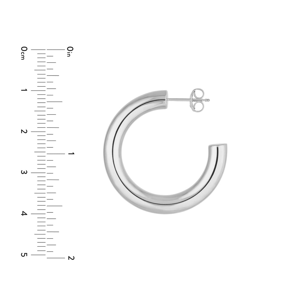 5mm x 30mm Tube Hoop Earrings