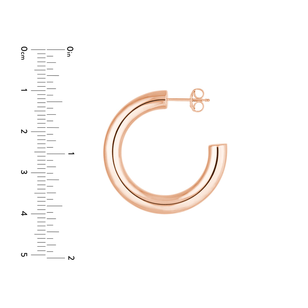 5mm x 30mm Tube Hoop Earrings