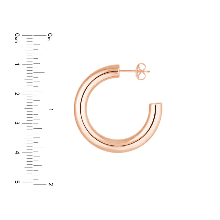 5mm x 30mm Tube Hoop Earrings