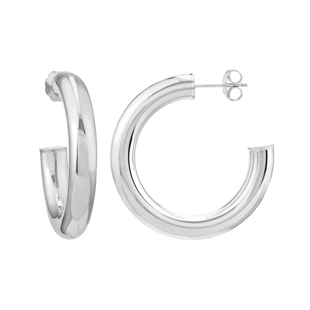 5mm x 30mm Tube Hoop Earrings