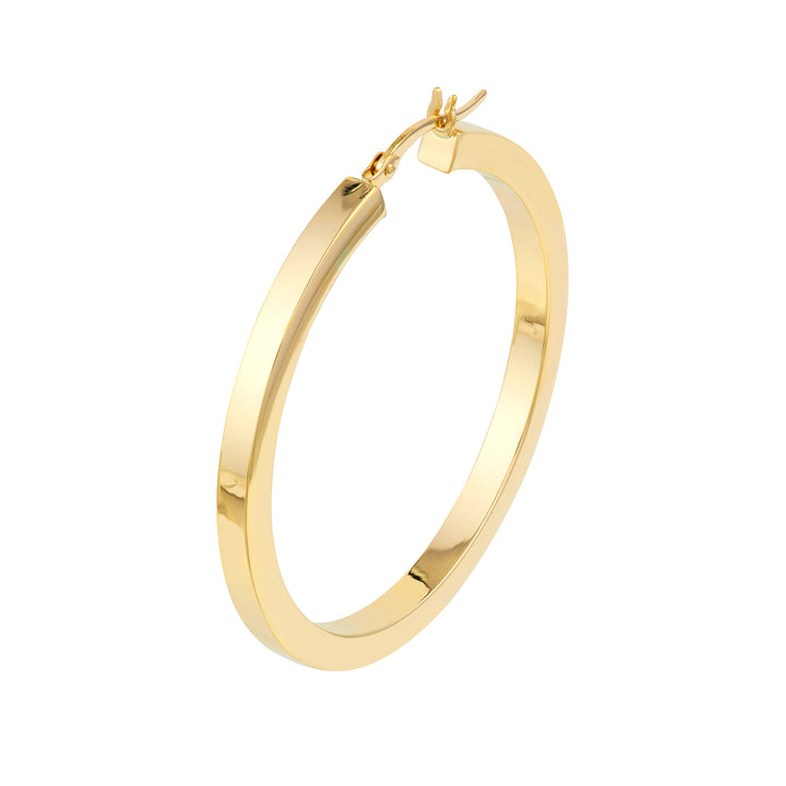 3mm x 40mm Square Tube Hoop Earrings