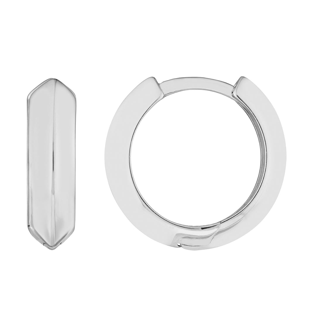 Knife Edge Polished Mini Hoops