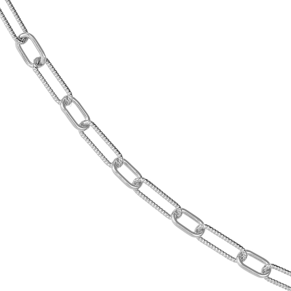 4.35mm Smooth and Twisted Paper Clip Chain