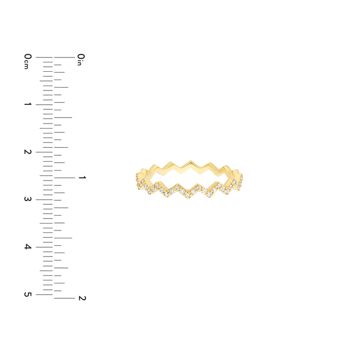 Diamond Polished Zig Zag Ring