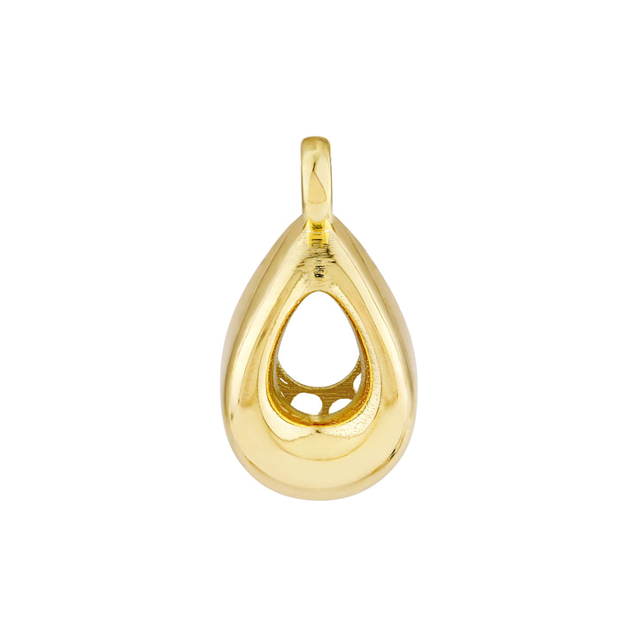 Open Teardrop Oval Charm