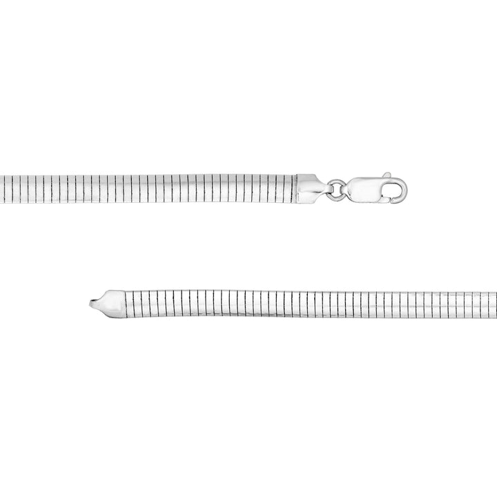 5.90mm Sterling Silver Domed Omega Chain