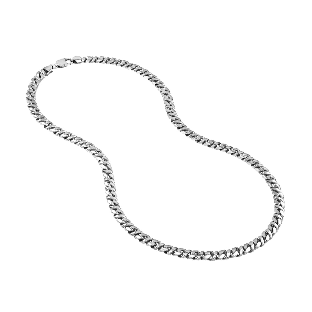 Sterling Silver 7mm 8-Sided D/C Curb Chain