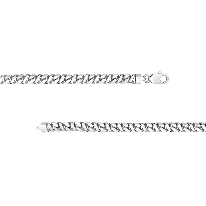 Sterling Silver 7mm 8-Sided D/C Curb Chain